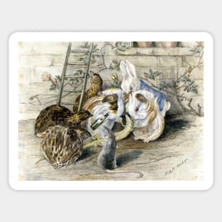 Bill the Lizard and Guinea Pigs - Beatrix Potter Sticker